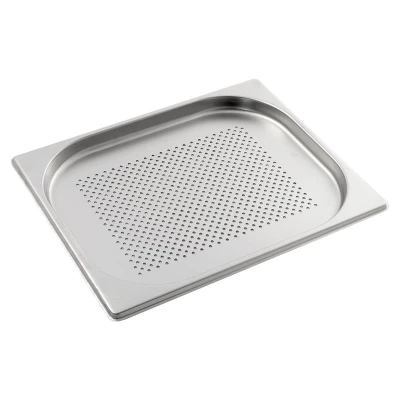 Abbildung von GN Behälter 1/2 gelocht 20 mm Höhe Edelstahl, Gastronormbehälter