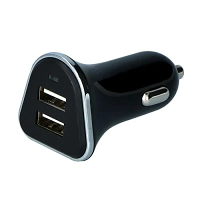Abbildung von CARPOINT 0517074 KFZ Ladekabel für Handys 12 / 24 2 USB schwarz