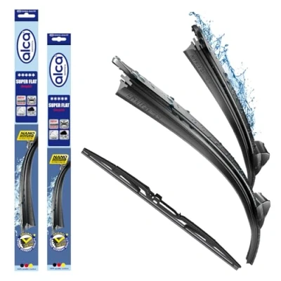 Abbildung von alca® Scheibenwischer Set mit Heckscheibenwischer passend für RENAULT KOLEOS II (08.2016 10.2024) SUPER FLAT Flachbalkenwischer Front und Heckwischer
