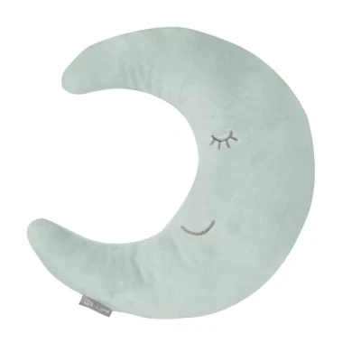 Abbildung von roba Nackenkissen in Mond Form Style Weiches Deko Kissen für Baby &amp; Kinderzimmer Kuschelkissen Mädchen Jungen Frosty Green