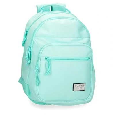 Abbildung von MOVOM Always on The Move Schulrucksack mit Zwei Fächern, anpassbar an Trolley, blau, 32 x 42 15 cm, Polyester, 21,12 l, den Trolley
