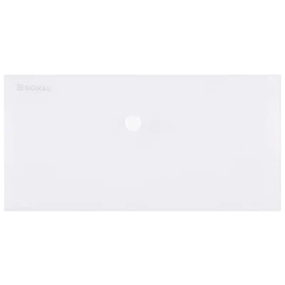 Abbildung von DONAU Umschlagmappe Schnappverschluss PP DL 180 Mikron Transparent / Typ Umschlag/Art Mit Schnappsperre/Index N.a. Material Pp/Farbe Transparent/Format DL/Dicke [mm] 180µm