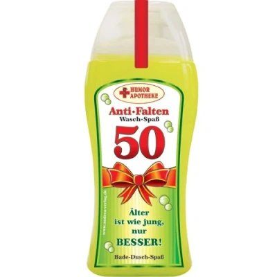 Abbildung von Spaß Duschbäder Duschgel Shampoo zum 50. Geburtstag Geschenk für Männer Frauen Geburtstagsgeschenk mit Zahlen runden