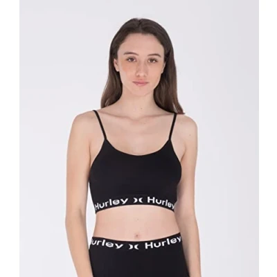 Abbildung von Hurley Damen OAO Text Active Top T Shirt, schwarz, S