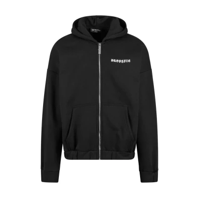 Abbildung von Dropsize Super Heavy Crime Hoodie Sweatjacke, Herren, Größe: Large, Black