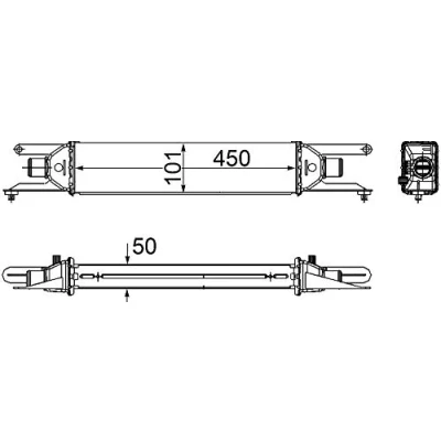 Abbildung von MAHLE ORIGINAL CI 205 000P Ladeluftkühler