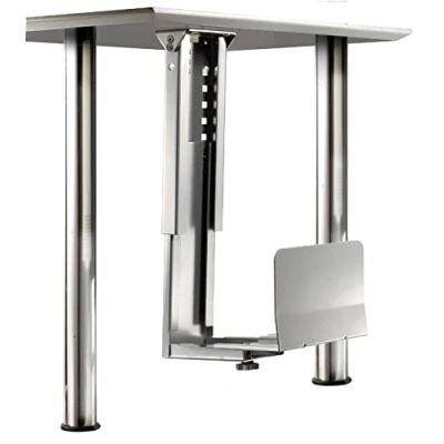 Abbildung von ROLINE PC Halter Silber, Tischmontierte CPU Halterung, 30 kg, Stahl