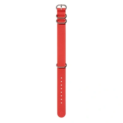 Abbildung von Nixon FKM Rubber NATO Wechselarmband für Uhren mit 20 mm Abstand aus Silikon und Kautschuk in der Farbe Feuer Schnalle Beschläge Edelstahl, BA005 3403 00