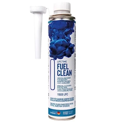 Abbildung von LIFETIME Fuel CLEAN hochkonzentrierter Injektoren Reiniger Benzin Vergaser Einspritzdüsen Additiv für alle Arten von Benzinmotoren auch Direkteinspritzer 400ml