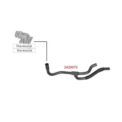 Abbildung von METZGER 2420075 Kühlerschlauch EPDM (Ethylen Propylen Dien Kautschuk) FORD: Transit Mk6 Kastenwagen, Bus, Pritsche/Fahrgestell