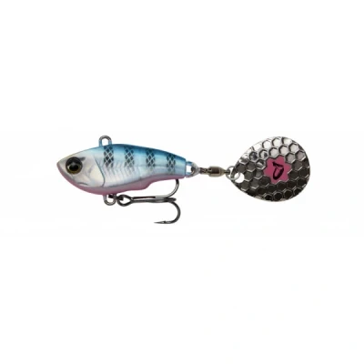 Abbildung von Savage Gear Fat Tail Spin sinkend Jig Spinner, Größe/Gewicht/Farbe:6.5cm / 16g Blue Silver Pink