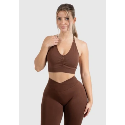 Abbildung von Smilodox Silvia Sportbh mit leichter Stützkraft, Damen, Größe: XL, Braun