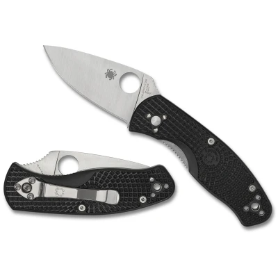 Abbildung von Spyderco Persistence C136PBK Leichtes Messer mit 7 cm Edelstahlklinge und robustem schwarzem FRN Griff PlainEdge