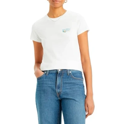 Abbildung von Levi&#039;s Damen The Perfect Tee T Shirt, Waves Ashore BW Fill, XS