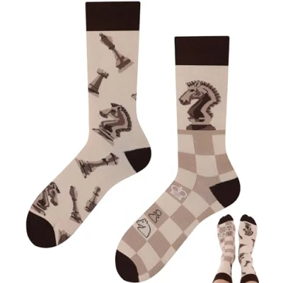 Abbildung von TODO Schach Socken Herren, Muster mit Schach, Schachbrett, Schachbrettmuster (Chess 43 46)