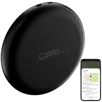 Abbildung von Callstel Schlüsselfinder App: Mini Schlüssel &amp; Gegenstandsfinder, AirTag komp., MFi, App, schwarz (Schlüsseltracker, Bluetooth, Sachenfinder, GPS Tracker)