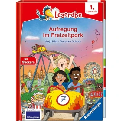 Abbildung von Aufregung im Freizeitpark Lesen lernen mit dem Leseraben Erstlesebuch Kinderbuch ab 6 Jahren Lesenlernen 1. Klasse Jungen und Mädchen (Leserabe Klasse) (1. Lesestufe)
