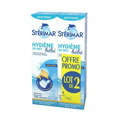 Abbildung von Sterimar Mildes Physiologisches Spray Nasenhygiene Baby 0 3 Ani 2x100ml