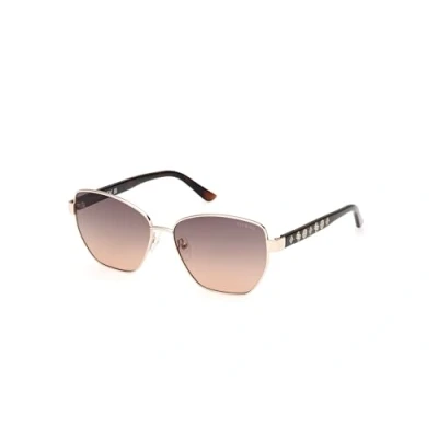 Abbildung von Guess Damen GU00102 32F Gläser SONNENBRILLEN Metall Gold Braun Geometrisch Normal
