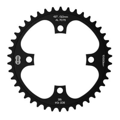 Abbildung von KMC Unisex Erwachsene Kettenblatt für E Bike 42 Zähne,schwarz eloxiert,1/2x1/8,SB Verpackung