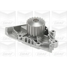 Abbildung von GRAF PA863 Wasserpumpe 20 mit Dichtung ohne Deckel mechanisch Messing 59,258 für Zahnriementrieb PEUGEOT: 206 Schrägheck, 406 Limousine