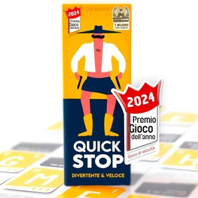 Abbildung von ATM Gaming QUICKSTOP Gioco di Società per Famiglia ed Amici Carte Perfetto Creare Atmosfera AA 2 bis 7 Giocatori Italienisch