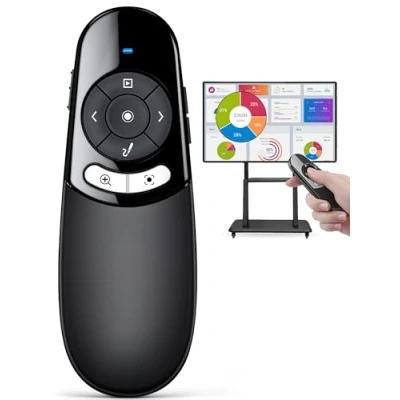 Abbildung von Digitaler Presenter, USB C Kabellose 2.4 GHz Powerpoint Fernbedienung, Pointer für Präsentationen mit Spotlight/Lupe/Digitaler Windows 8/10/Mac SO 11.12/LCD/LED