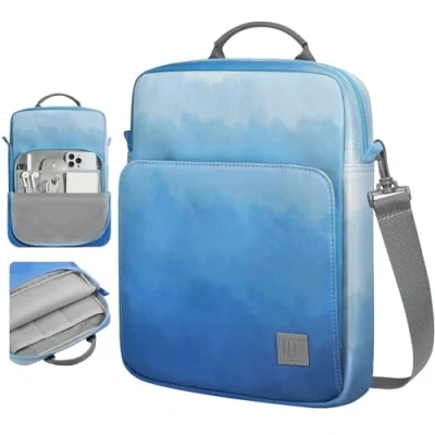 Abbildung von Dadanism 9 11 Zoll Tablet Tasche mit Schultergurt &amp; Tragegriff für iPad 10,2 9/8/7. Gen, Pro 2024 2018, Air 11&quot; 2024, 5/4 10,9 10. Galaxy Tab A9+/S9 FE/A8, Nebel Blau