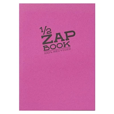 Abbildung von Clairefontaine 8366C Skizzenblock / Zeichenblock Zap Book 1/2, geleimt, DIN A5 14,8x21 cm, 40 Blatt 80g 100% recyceltes Papier, ideal für Notizen oder Zeichnungen, farbig sortiert, 1 Stück