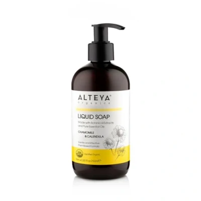 Abbildung von Alteya Bio Flüssigseife Kamille &amp; Ringelblume 250ml USDA Organic zertifizierte Reine Natürliche Seife und Waschlotion