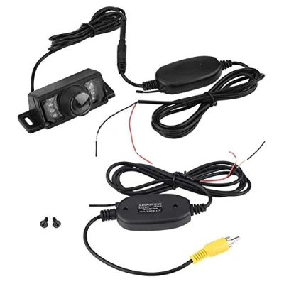 Abbildung von Dingln Funksender Und Empfänger,7pcs IR LED Nachtversion Auto Rückunterstützungskamera + Drahtloser RCA Video Transmitter Receiver