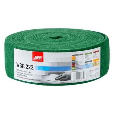 Abbildung von APP WSR 222 Schleifvliesrolle, 100 mm x 10 m, grün Extrem langlebiges Schleifvlies für Metall, Holz, Stahl und Edelstahl Grobkörnige Schleifwolle, Körnung: 240 280