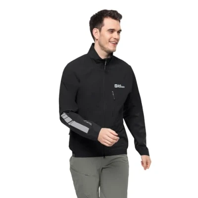 Abbildung von Jack Wolfskin Morobbia L Regenjacke / wasserabweisende Jacke, Herren, Größe: Small, Black