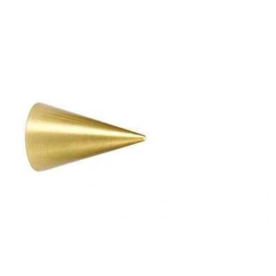 Abbildung von iso design Endstück Spitze in Messing Optik für 16 mm Ø Gardinenstangen Set 2
