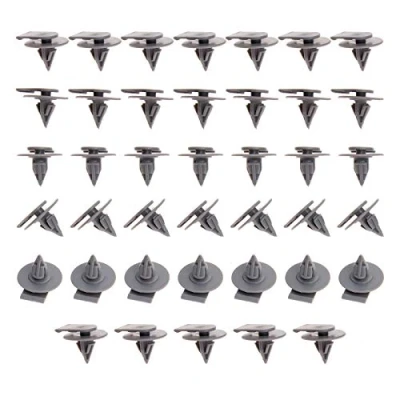 Abbildung von BOWAREPRO 40 Pcs Radzierblenden Radlauf Clips für Mini One S Cooper R50 R52 R53 R55 R56, Zierleisten aus Kunststoff (Grau, Pcs)
