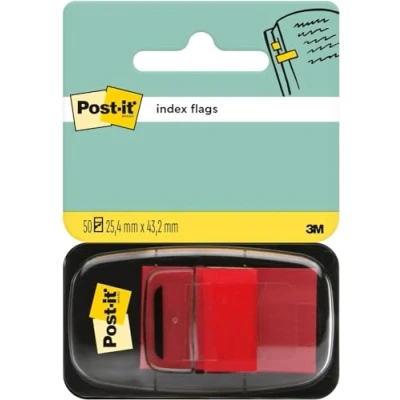 Abbildung von Post it I680 1 Index Spender à 50 Haftstreifen (25,4 x 43,2 mm) rot, Stück