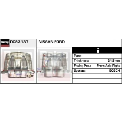Abbildung von DELCO Remy DC83137 Bremssattel Stahlguss Remanufactured FORD: Transit Mk5 Kastenwagen, Bus