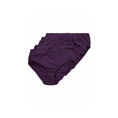 Abbildung von Ulla Popken 5 PACK Slip, Damen, Größe: 58/60, Aubergine