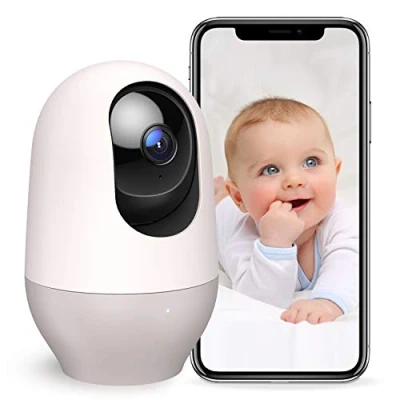 Abbildung von nooie Babyphone, 360 Baby Kamera WLAN, Monitor with Camera, Babyphone mit und Handy App, 1080P HD Nachtsicht, KI Tracking, Gegensprechfunktion, Kompatibel Alexa 2.4Ghz WiFi