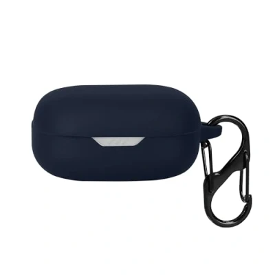 Abbildung von kwmobile Hülle kompatibel mit JBL Wave Flex Kopfhörer Silikon Schutzhülle Etui Case Cover Schoner in Dunkelblau