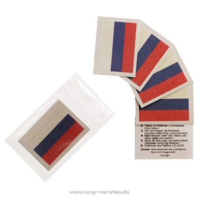 Abbildung von 5 x Russland Fan Tattoo Fahnen EM 2021 Russia Flag (5)