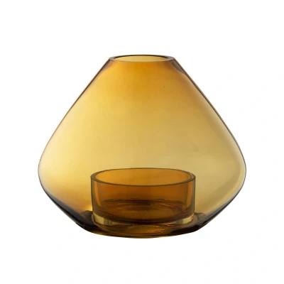 Abbildung von AYTM Laterne Uno, Vase, bernstein, Ø 14 cm, Höhe 11 Glas