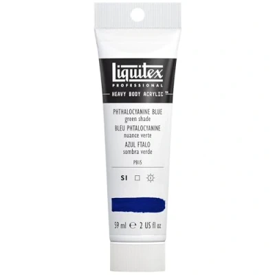 Abbildung von Liquitex 1045316 Professional Heavy Body Acrylfarbe in Künstlerqualität mit ausgezeichneter Lichtechtheit buttriger Konsistenz, 59ml Tube Phthaloblau (Grünton)
