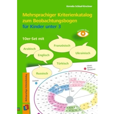 Abbildung von Mehrsprachiger Kriterienkatalog zum Beobachtungsbogen für Kinder unter 3: 10er Set mit Arabisch, Englisch, Französisch, Russisch, Türkisch, Ukrainisch (Auf einen Blick)