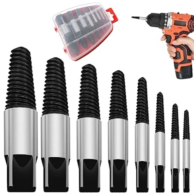 Abbildung von VBXPOU Schraubenausdreher Set 8PCS Gewindeausdreher Bolzenauszieher Profi Bolzenausdreher Extractor Kit für Verschiedene Modelle Von