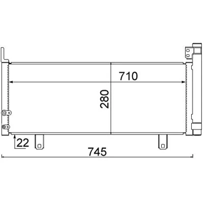 Abbildung von MAHLE ORIGINAL AC 639 000S Klimakondensator mit Trockner 693mm