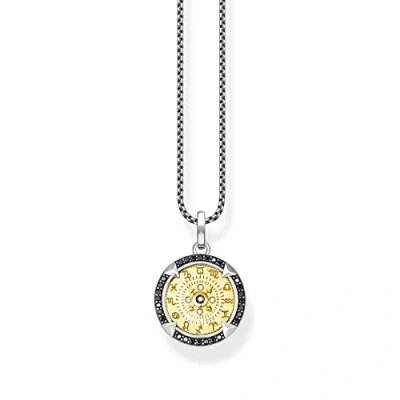 Abbildung von Thomas Sabo Herren Kette Elements of Nature gold, aus 925er Sterlingsilber mit 750er Gelbgold Vergoldung, schwarzen Zirkonia Steinen, Länge 50cm, KE2153 849 11 L50V