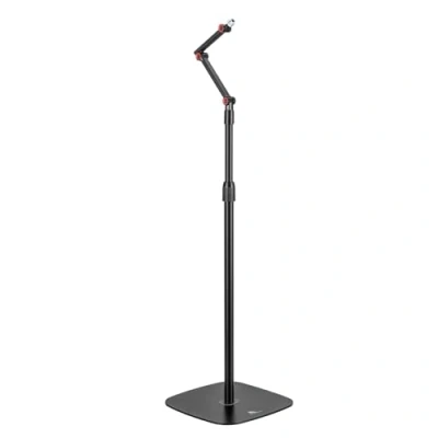 Abbildung von Maclean MC 337 Professioneller Mikrofonständer Verstellbare Höhe von 626 bis 1694 mm Maximale Belastung 1 kg Gewinde 3/8&quot; und 5/8&quot; Universalmikrofonhalterung