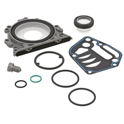 Abbildung von ELRING 292.011 Dichtungssatz, Kurbelgehäuse mit Wellendichtring Kurbelwelle VOLKSWAGEN: Golf 4 Variant, Schrägheck, Passat B5 GP Variant