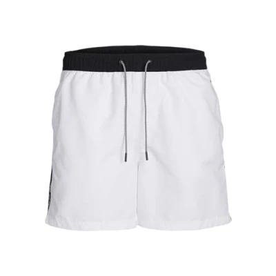 Abbildung von JACK&amp;JONES Herren JPSTFIJI JJSWIM BLACK TAPE LY SN Badeshorts, White, S